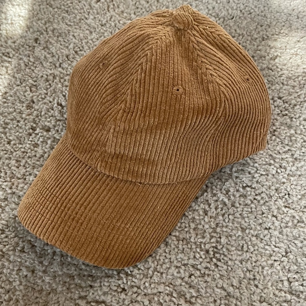 Edikted Corduroy Baseball Cap in Tan
